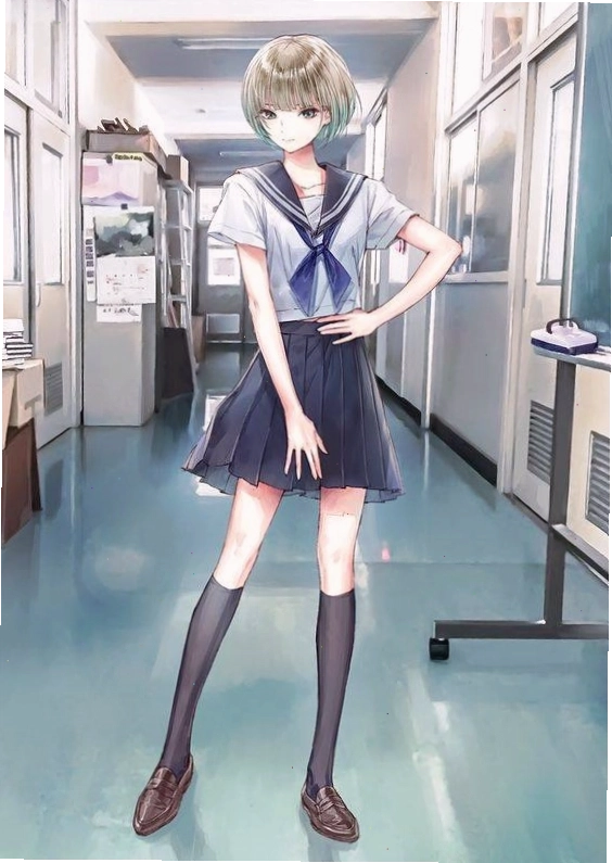 Nữ sinh anime với phong cách chất ngầu độc đáo