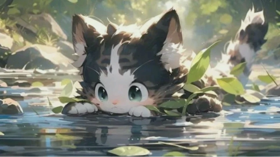 Quán cà phê anime ấm cúng dưới ánh đèn lung linh