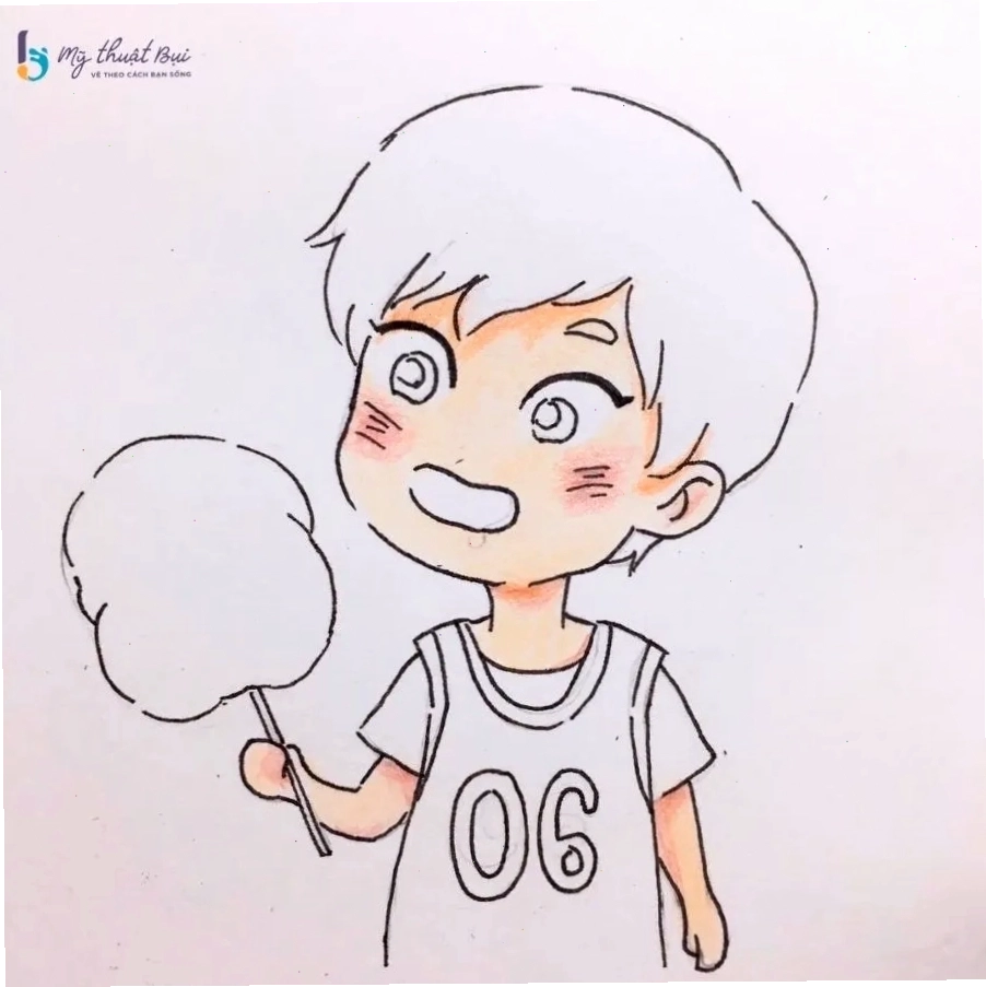 Tô màu bút chì cho tranh vẽ anime nam