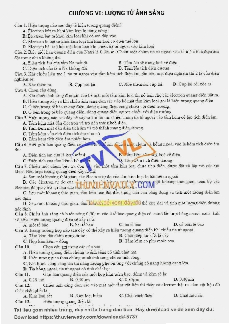 Trắc nghiệm về suất điện động cảm ứng