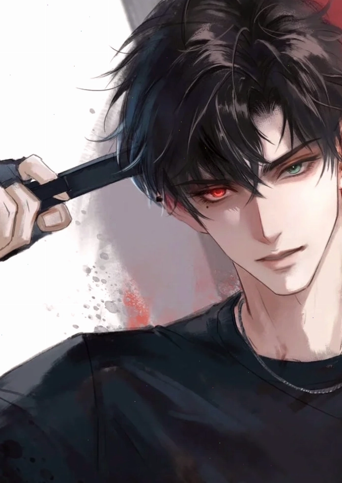 Tranh vẽ anime nam ngầu với phong cách ấn tượng