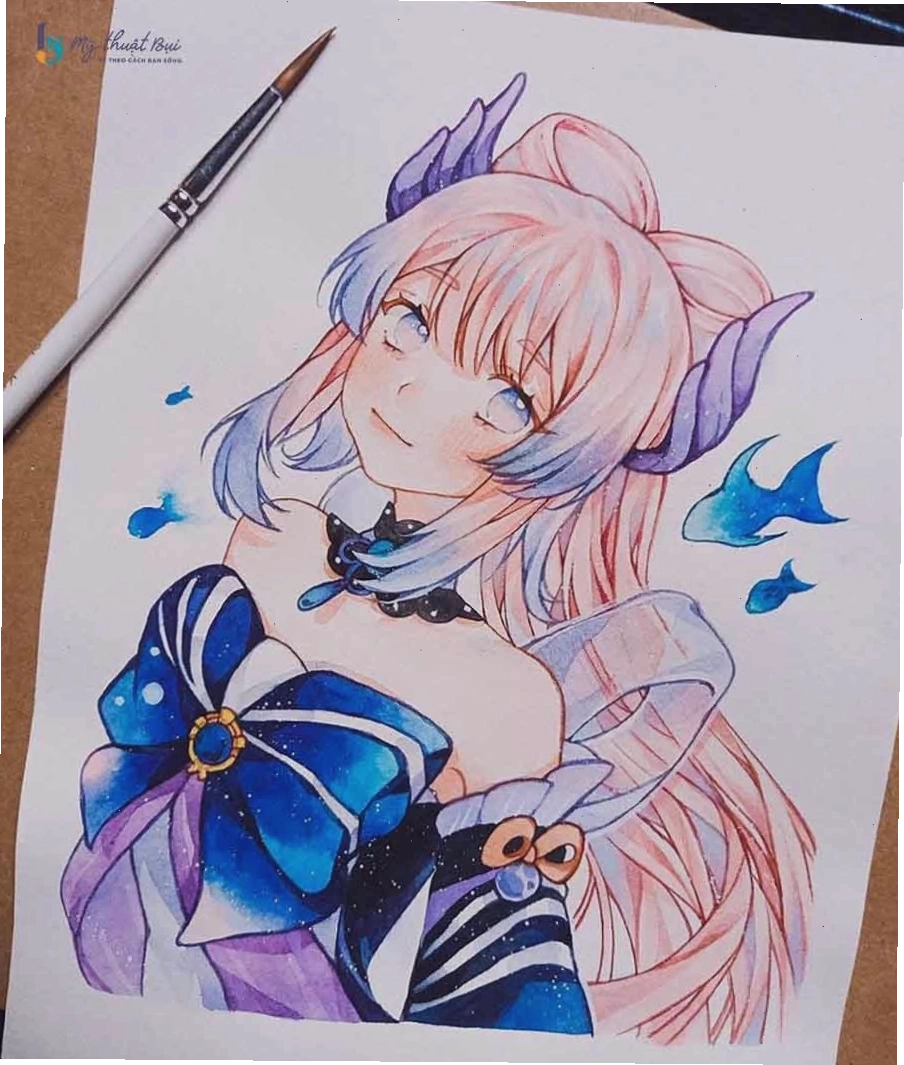 Tranh vẽ anime tổng hợp nhiều nhân vật dễ thương