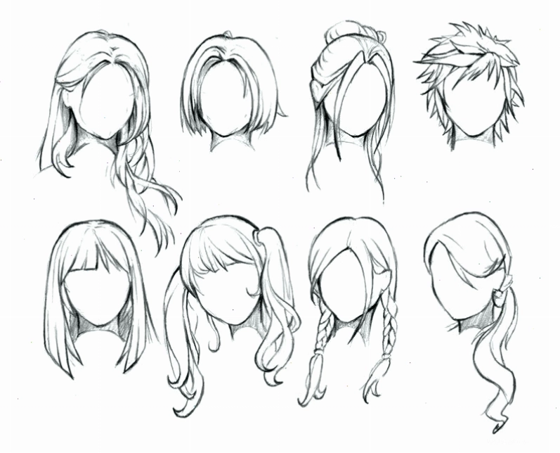 Vẽ chi tiết các lọn tóc con cho tóc anime