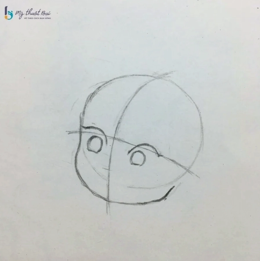 Vẽ chi tiết đôi mắt sắc sảo cho nhân vật anime nam