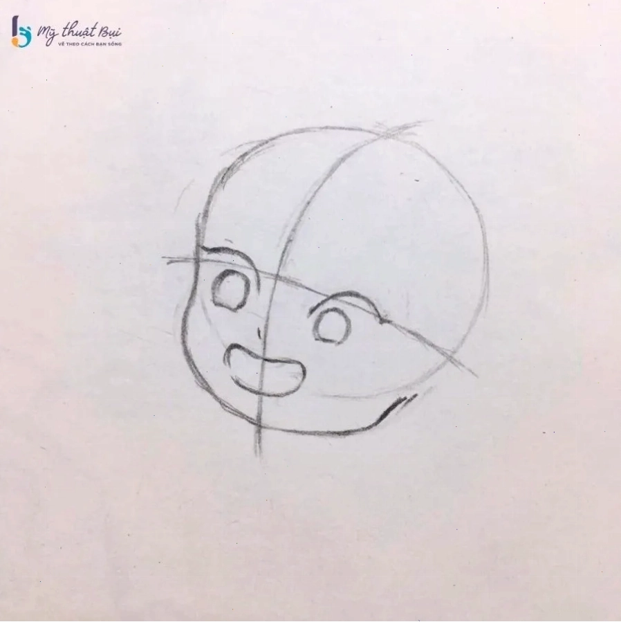 Vẽ đường mũi và miệng cho nhân vật anime nam