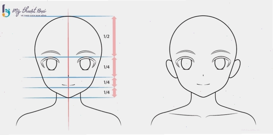 Vẽ mắt và lông mày cho nhân vật anime
