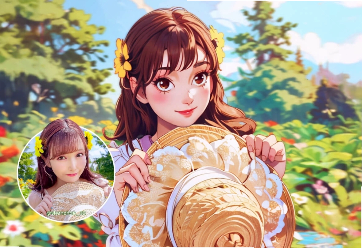Ví dụ về hình ảnh anime được tạo ra bởi trí tuệ nhân tạo