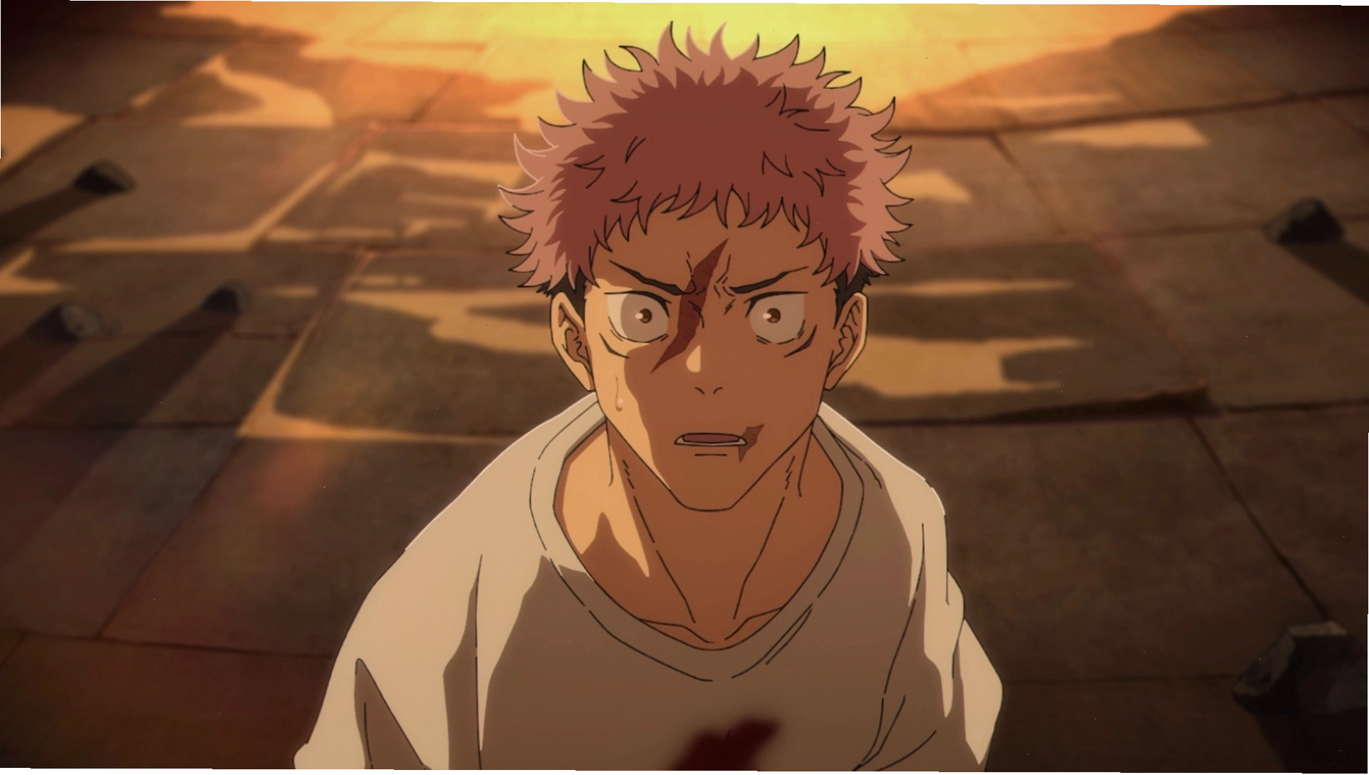 Yuji tỏ vẻ sợ hãi trong Jujutsu Kaisen season 3