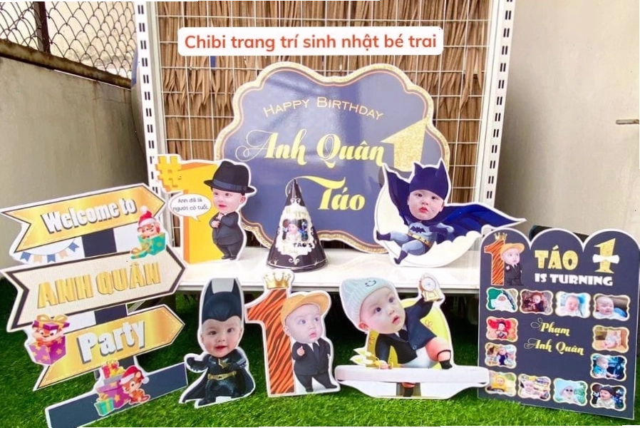 Bộ chibi bé trai chủ đề boss baby hoàn chỉnh