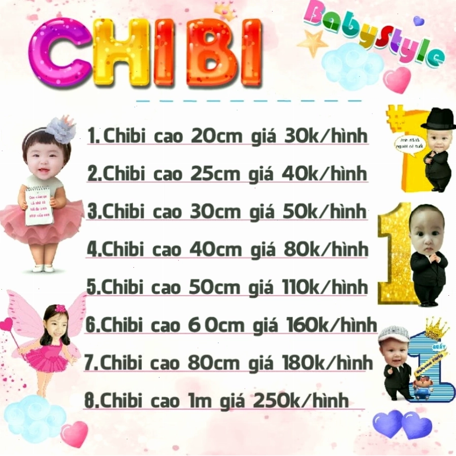 Giá làm hình chibi cho bé trai tập đi