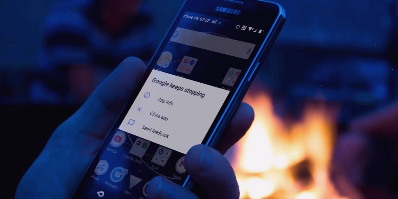 Tình trạng ứng dụng bị thoát hoặc dừng đột ngột trên điện thoại Android