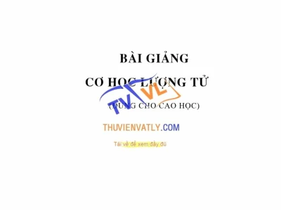 Cơ học lượng tử: Khám phá tài liệu PDF và bài tập chuyên sâu