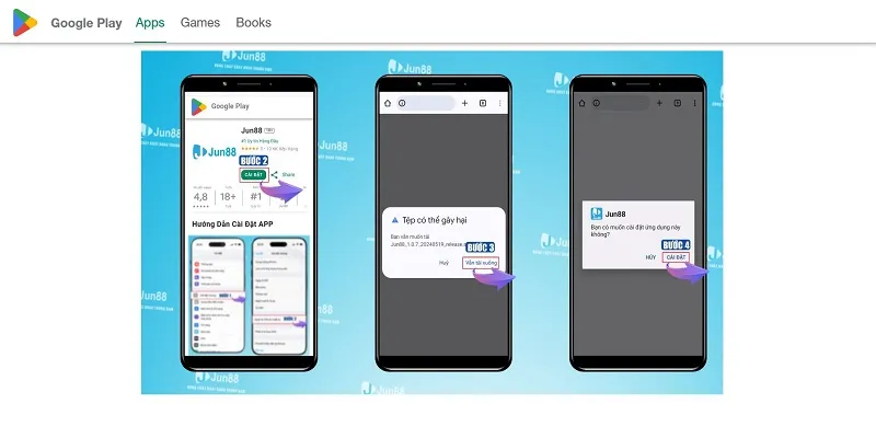Hướng dẫn tải app Jun88 trên Android